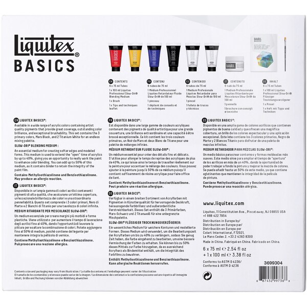 Shop Liquitex Basics Technique Set 9 Pieces Ships To Canada