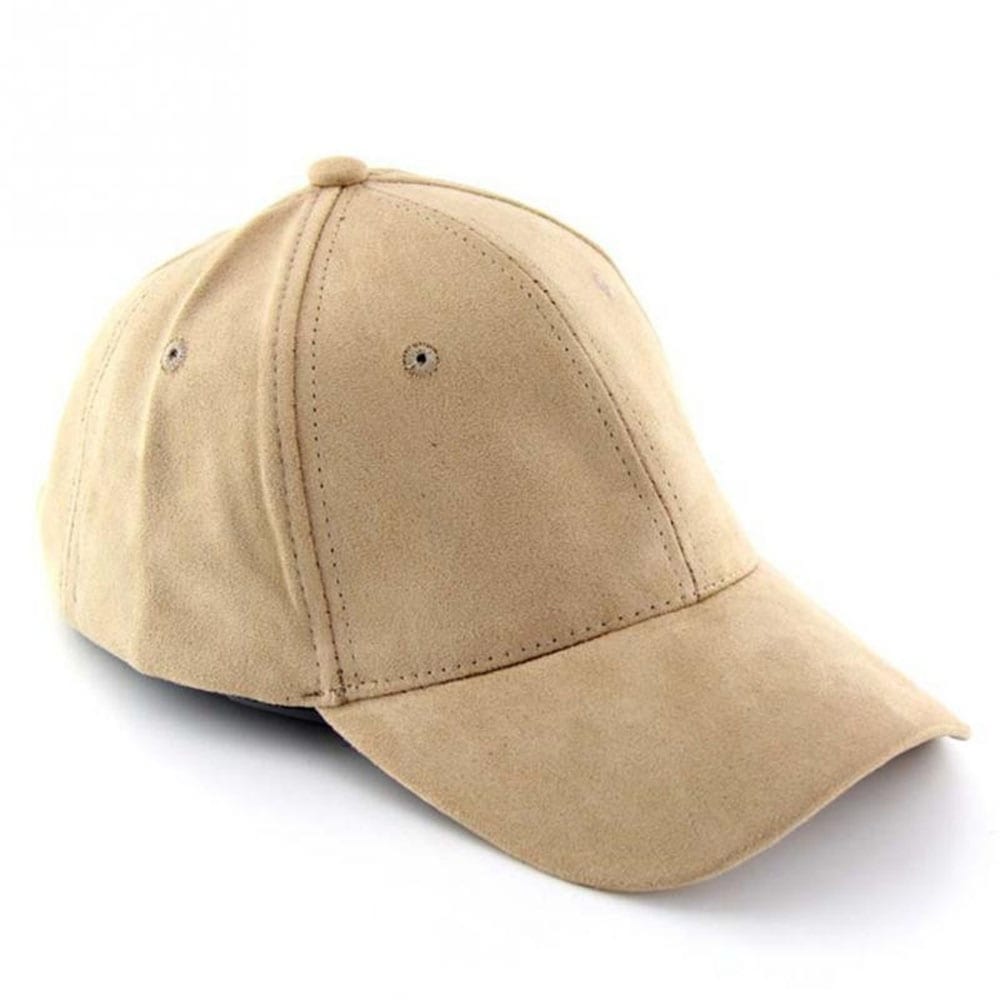 suede baseball cap beige