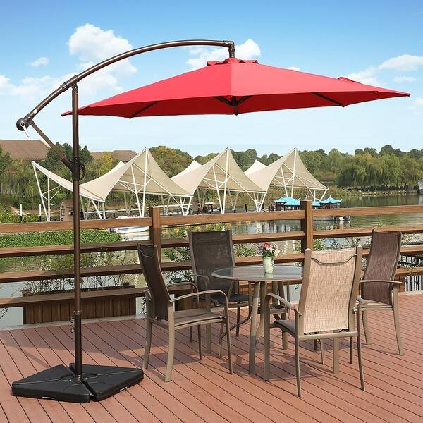 Shop Black Friday Deals On Weller 10 Offset Cantilever Hanging Patio Umbrella Base Not Included On Sale Overstock 20785140