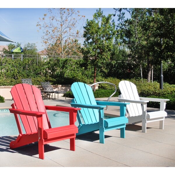 Laguna Poly Folding Outdoor Patio Adirondack Eco-Friendly Chair