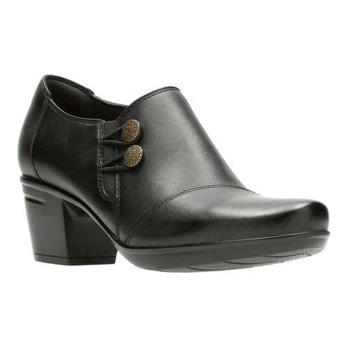 Women's Clarks Emslie Warren Bootie Black Full Grain Leather
