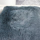 Faux Fur Throw Pillow, Metal Gray Double-Side Luxury Fluffy Super-Soft Plush Fur Decorative Couch Cushion Pillow 20 x 20 Inch - Thumbnail 3