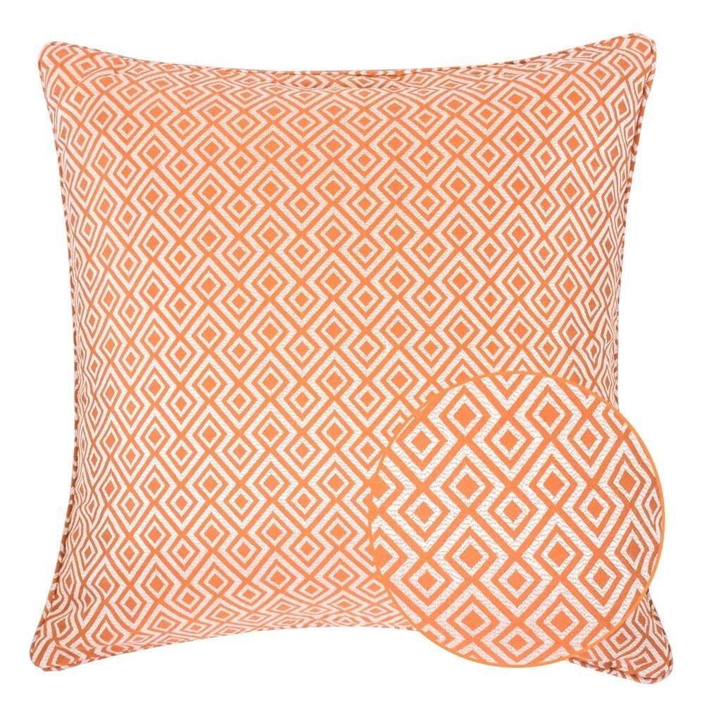 Plaid Throw Pillow, Orange Diamond Cushions Plaid Square Pillow Case Sofa