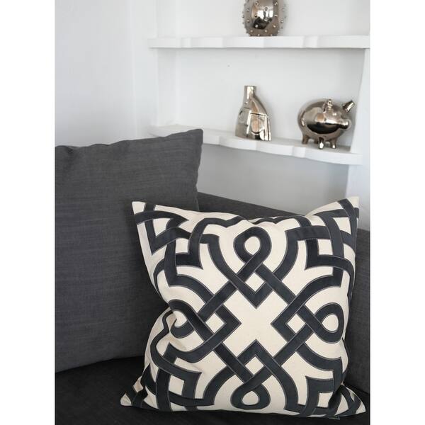 Decorative Pillows | Throw Pillow | Black & White Geometric | 20x20