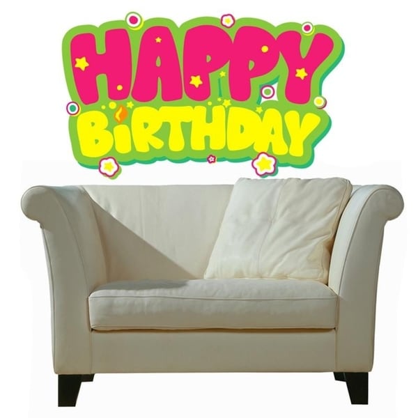 Hy Birthday Full Color Wall Decal Sticker An 654 Frst Size 40 X63 Hy Birthday Full Color Wall Decal Sticker An 654 Frst Size