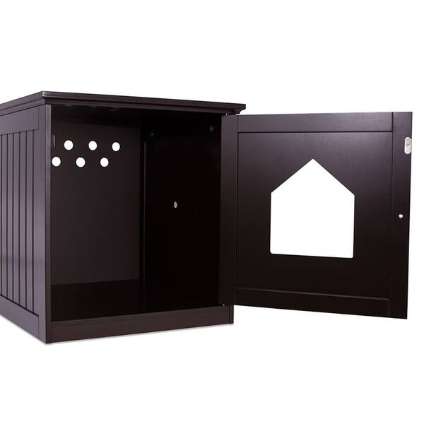 Shop Internet S Best Decorative Cat House Side Table Cat Home Nightstand Indoor Pet Crate Litter Box Enclosure Espresso Overstock 20816563