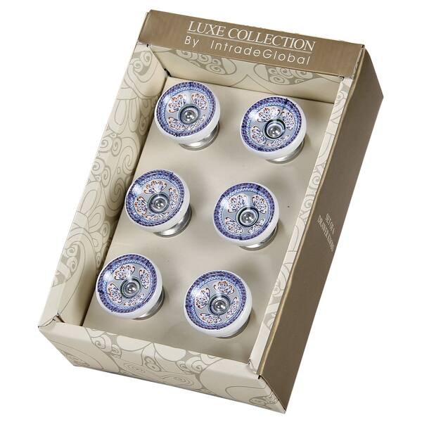 Shop Birch Cabinet Novelty Ceramic Knobs Set Of 6 Decorative