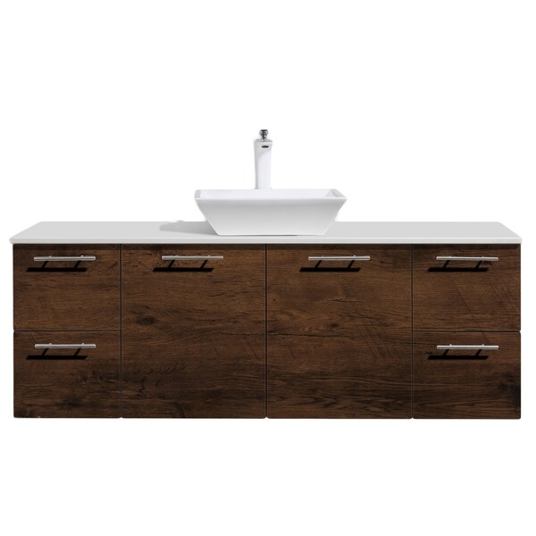 Shop Eviva Luxury 60 Rosewood bathroom vanity - Overstock ...