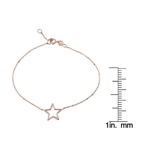 Size 7 14k Italian Yellow Gold Star Ring