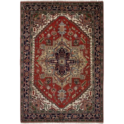 eCarpetGallery Hand-knotted Serapi Heritage Red Wool Rug (6'1 x 8'11) - 6'1 x 8'11