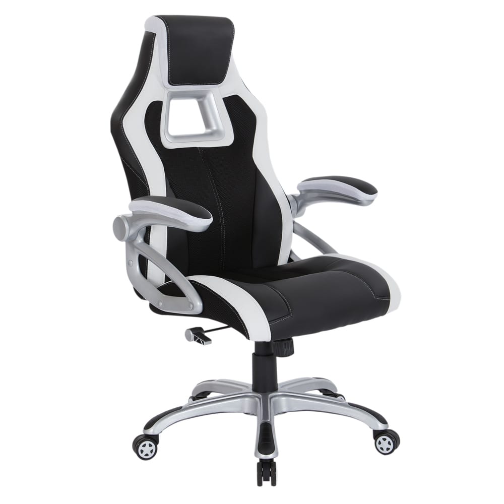 Bonded Leather and Mesh Racing Style Gaming Chair