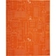 preview thumbnail 8 of 21, Nourison Miles City Sketch Kids Area Rug 8' x 10' - Orange - Rectangle