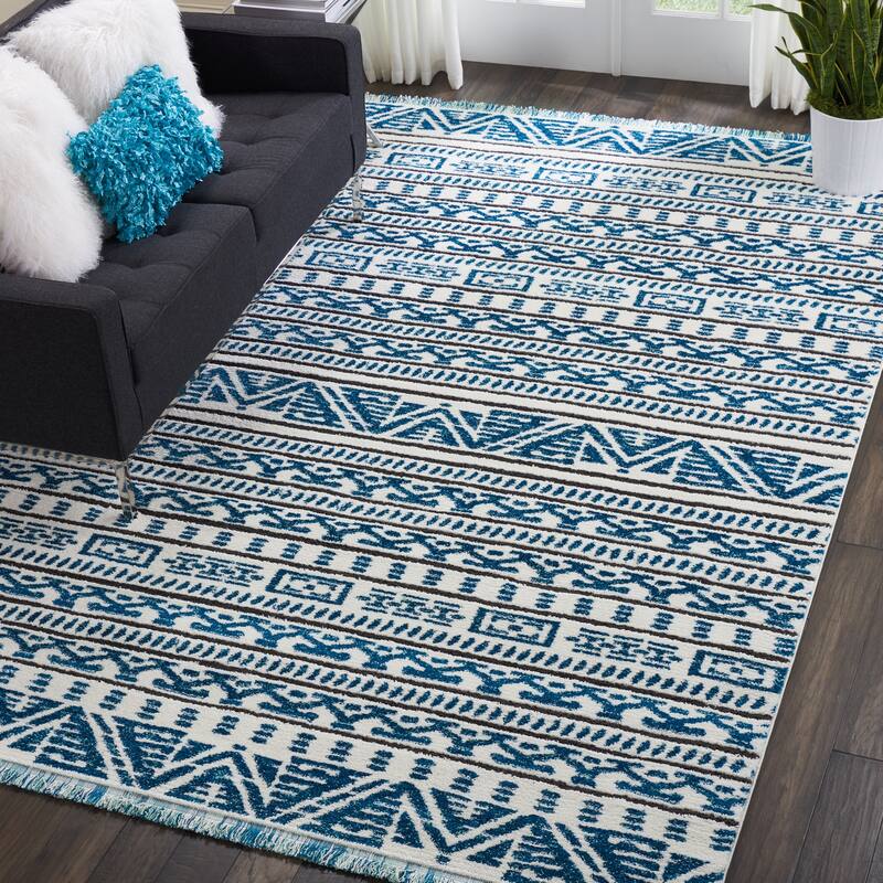 Nourison Kamala Aztec Fringe Area Rug