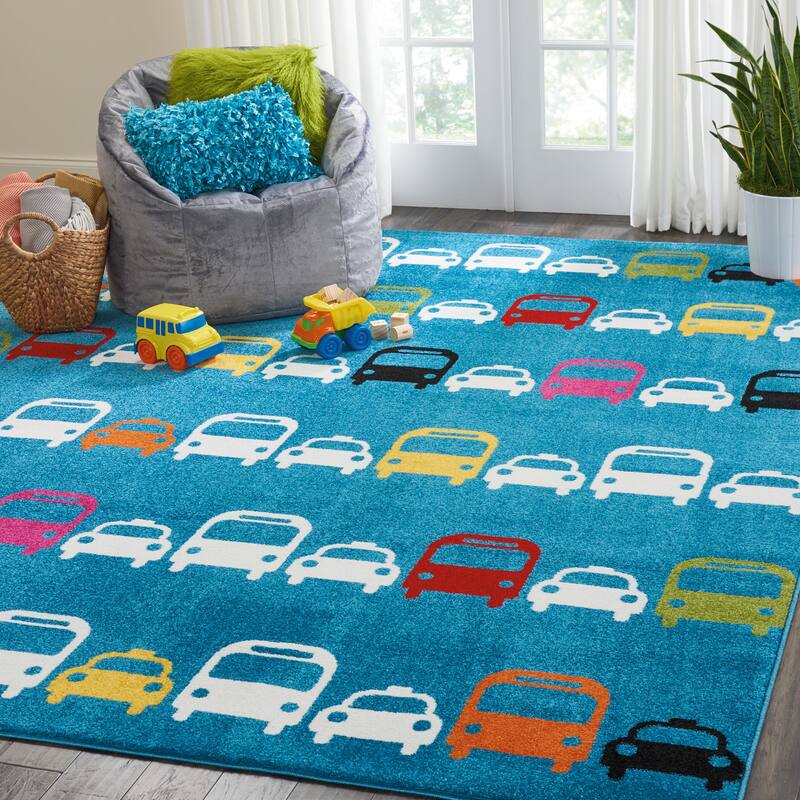 Nourison Miles Cars Kids Area Rug