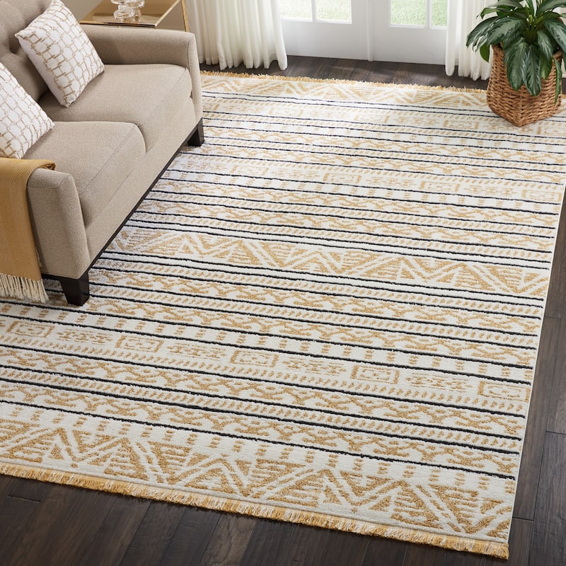 Nourison Kamala Aztec Fringe Area Rug