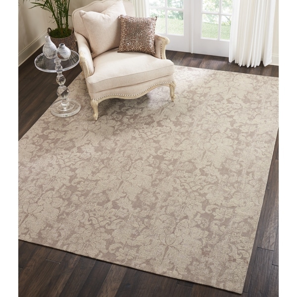 Waverly Vintage Lux Beige Floral Area Rug - 8' x 10'