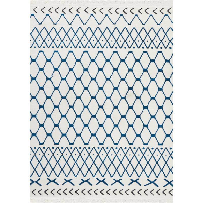 Nourison Kamala Moroccan Geometric Fringe Area Rug