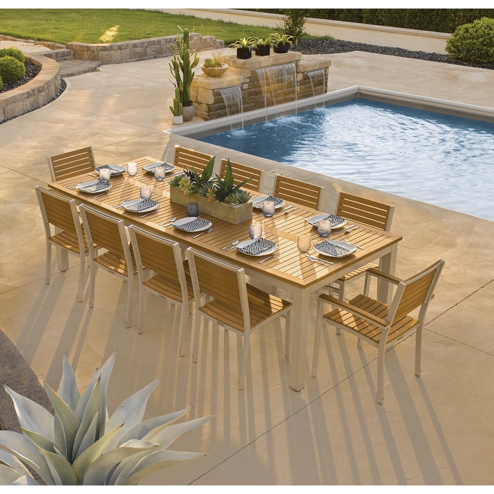 10 seat outdoor dining table set