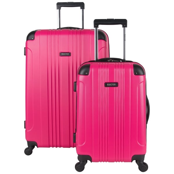 pink hard suitcase