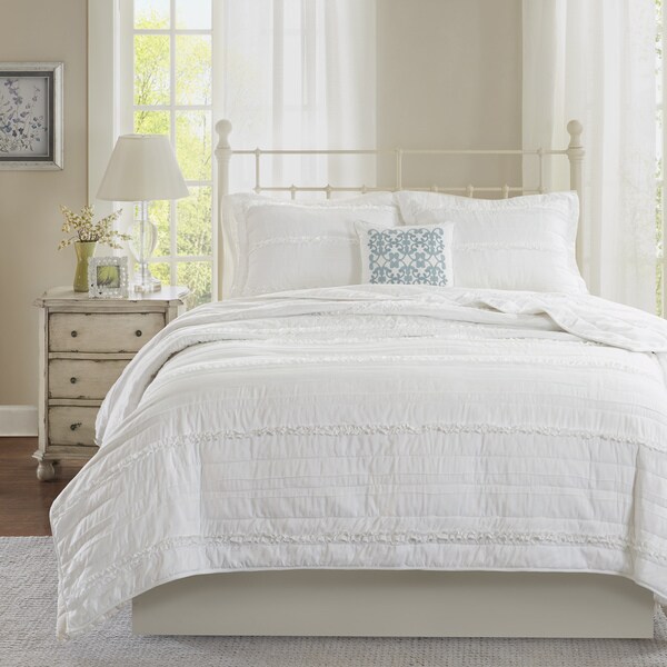 Copper Grove Burwell White Coverlet Set