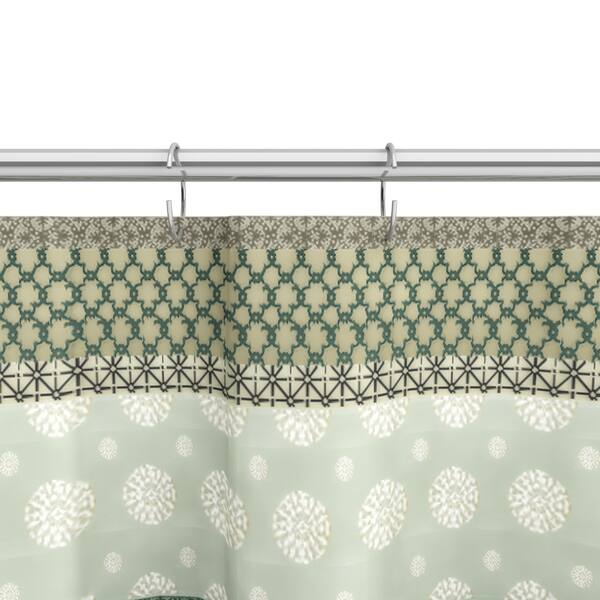 Madison Park Felicity Cotton Green Shower Curtain Bed Bath & Beyond
