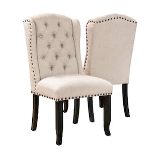 Black Wood Kitchen Dining Room Chairs Online At Furniture Of America Telara Tufted Wingback Dining Chair Set 2