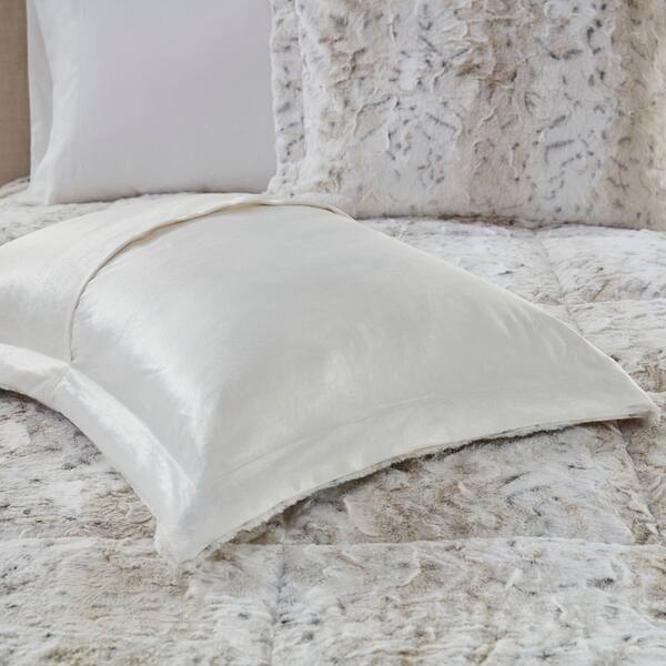 Shop Madison Park Marselle Faux Fur King Size Comforter Set In