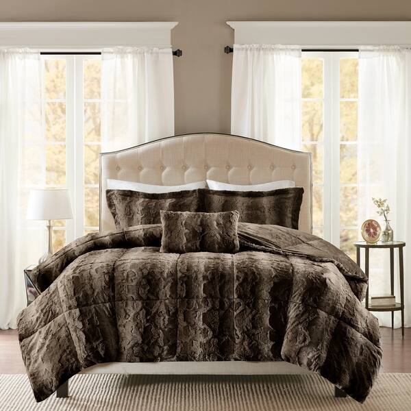 Shop Madison Park Marselle Faux Fur Comforter Set Overstock