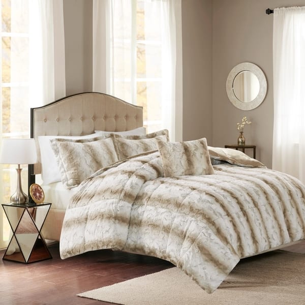 Shop Madison Park Marselle Faux Fur Comforter Set On Sale Free
