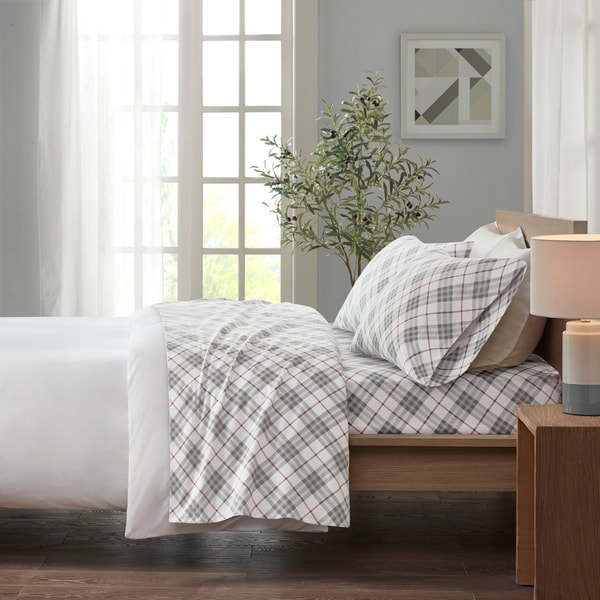 Taylor & Olive Heron Flannel Cotton Bed Sheet Set
