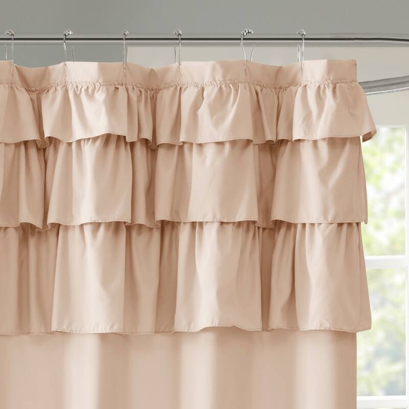 Madison Park Grace Ruffled Shower Curtain