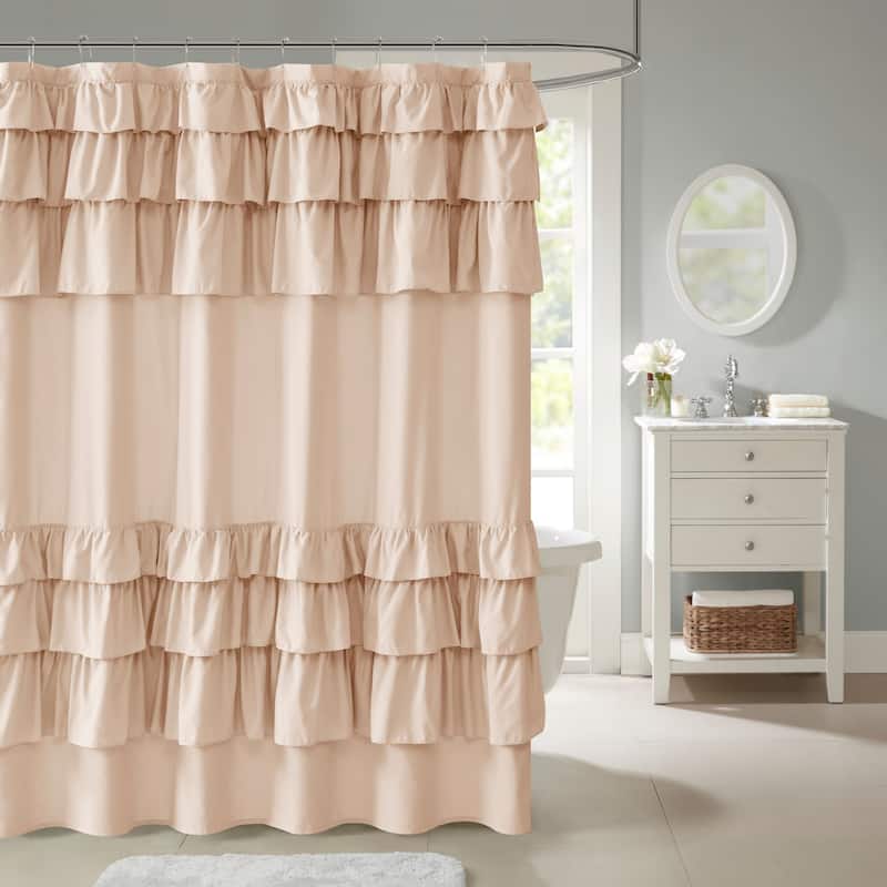 Madison Park Grace Ruffled Shower Curtain