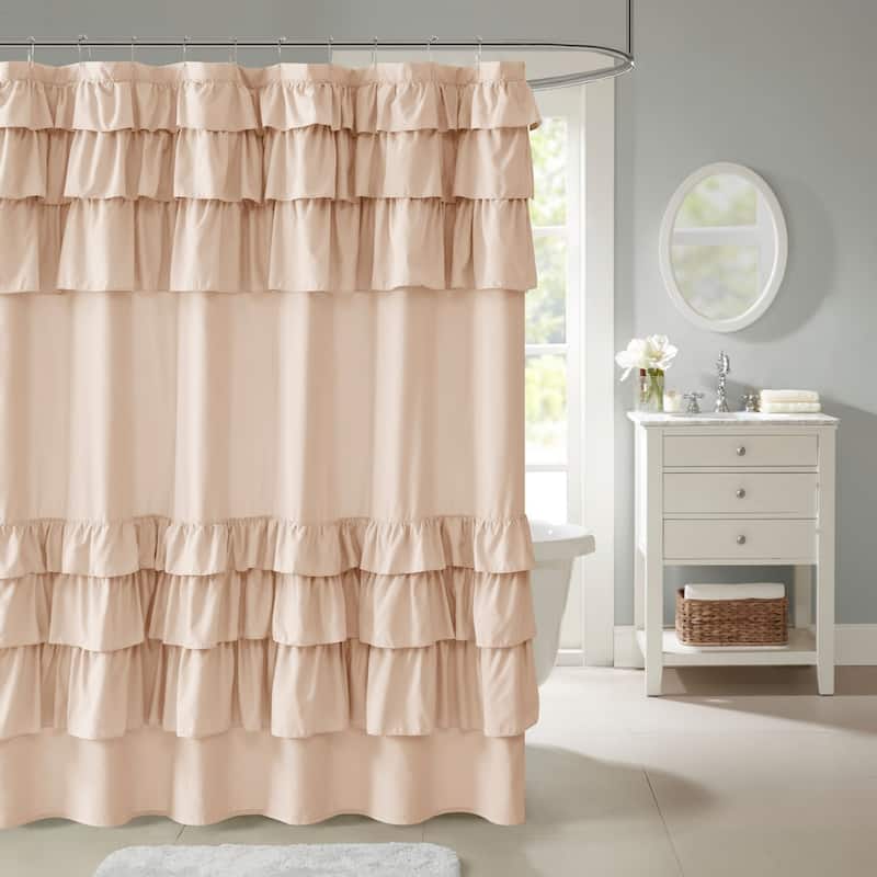 Madison Park Grace Ruffled Shower Curtain