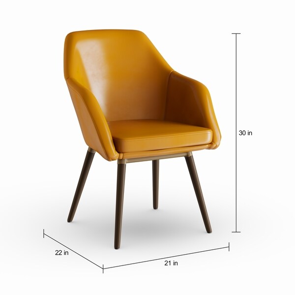 mustard faux leather dining chairs