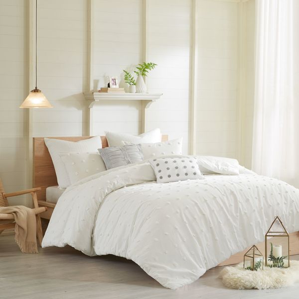 Urban Habitat Maize Ivory Cotton Jacquard Comforter Set