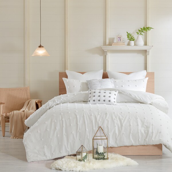 Copper Grove Vaseux Maize Ivory Cotton Jacquard Comforter Set