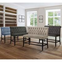 Furniture of America Sheila Contemporary Button-tufted Chenille Counter Height 2-seater Bench