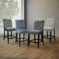 Furniture of America Sheila Contemporary Button Tufted Chenille Counter Height Chair (Set of 2)