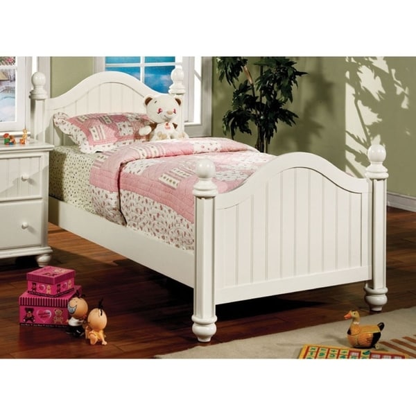 Furniture of America Nixi Cottage White Solid Wood Youth Panel Bed. Opens flyout.