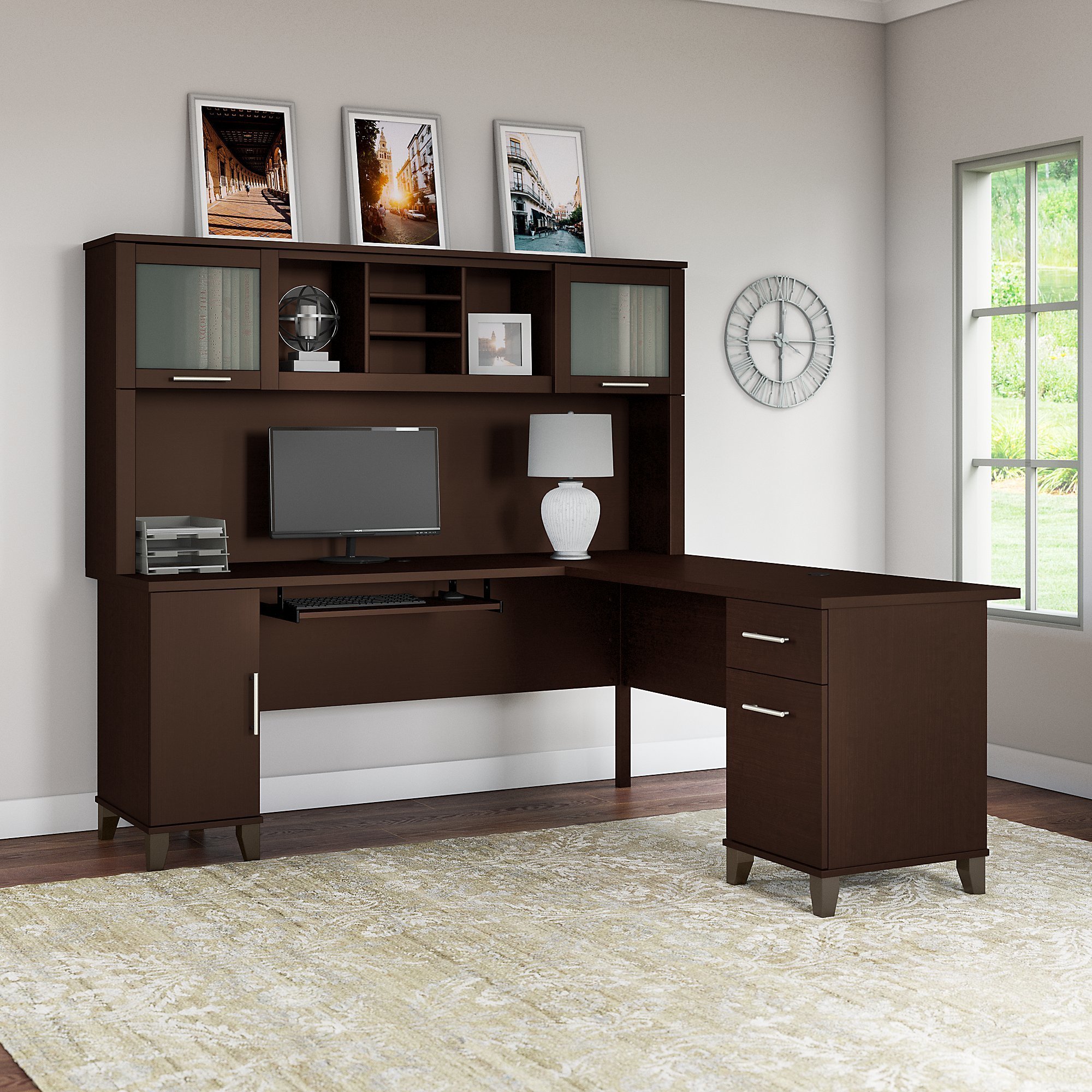 Shop Copper Grove Busiek 71 Inch L Shaped Desk Free Shipping