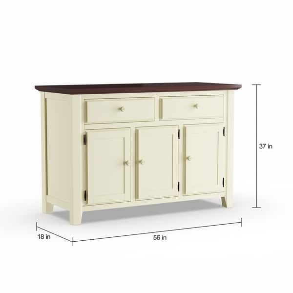 Furniture of America Bethannie Farmhouse 2tone 2drawer Dining Server