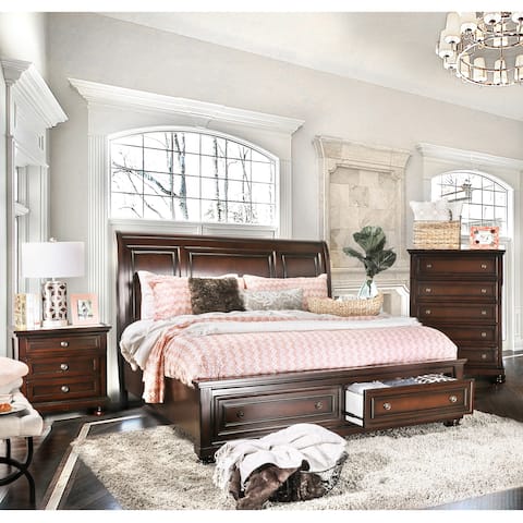 Cherry Finish Bedroom Sets Online At Our Best Gracewood Hollow Yep Cherry Finish Solid Wood 3 Piece Bedroom Set