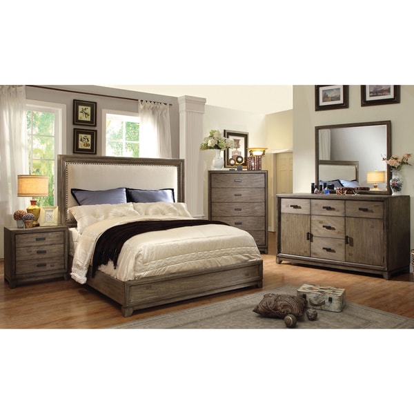 Gracewood Hollow Anchee Rustic 4-piece Natural Ash Bedroom Set