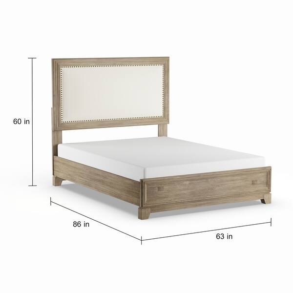 Furniture of America Arian Rustic 3Piece Natural Ash Bedroom Set Bed