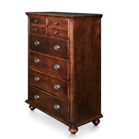 Furniture of America Sibu Traditional Cherry Solid Wood 5-drawer Chest