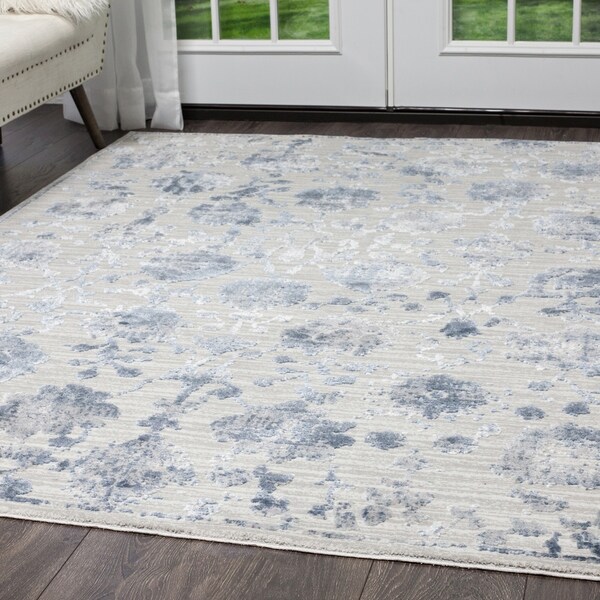Kenmare Gray Blue Fl Area Rug By Nicole Miller 2 X7 Kenmare Gray Blue Fl Area Rug By Nicole Miller