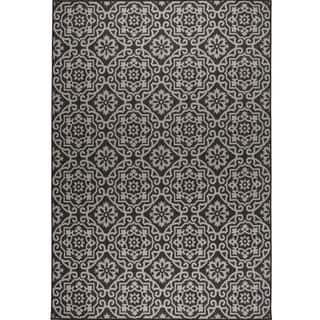 Black Outdoor Rugs Area For Less Patio Country Black Gray Tiled Indoor Outdoor Rug By Nicole Miller 7