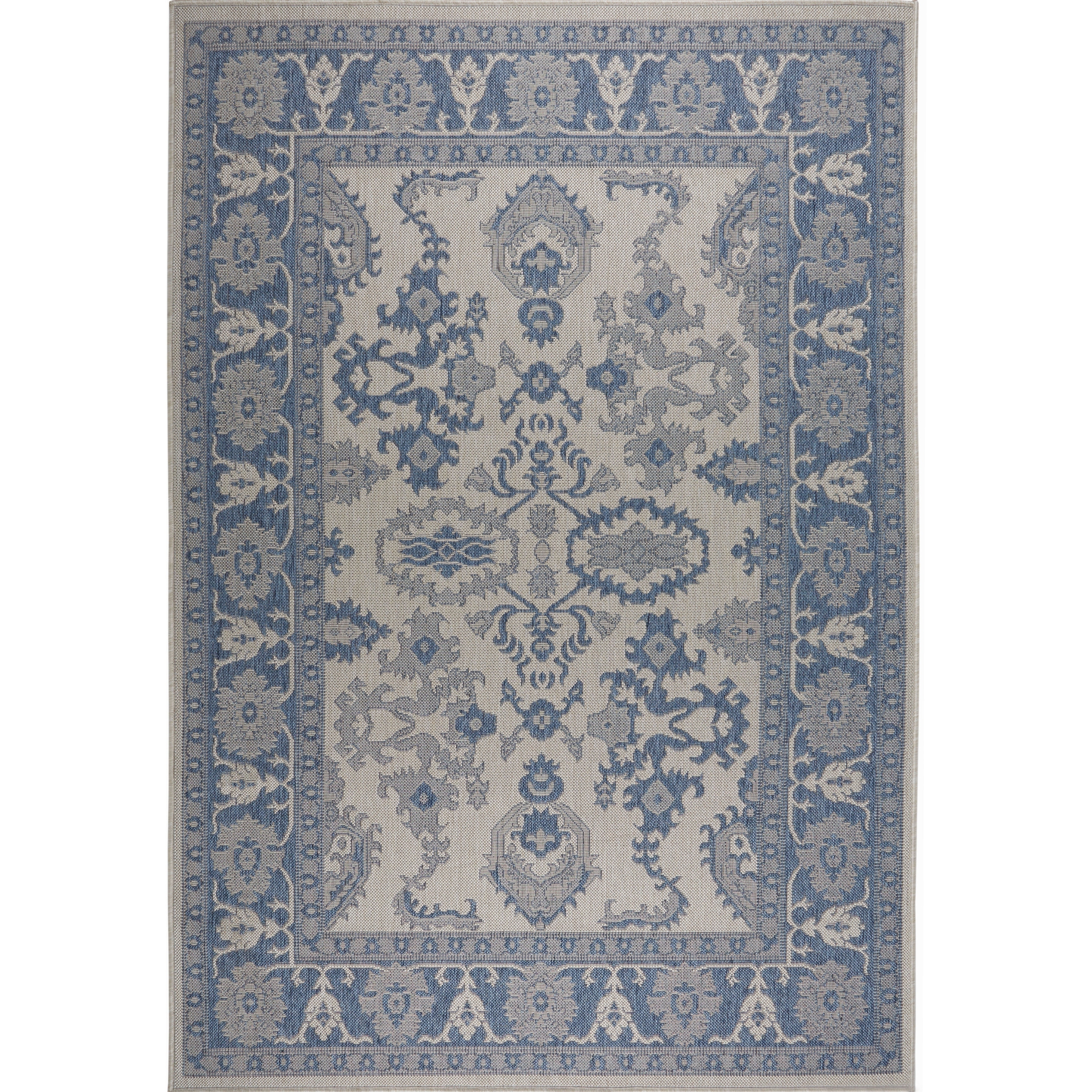 Patio Country Gray Blue Bordered Indoor Outdoor Rug By Nicole Miller Details About Patio Country Gray Blue Bordered Indoor Outdoor Rug By Nicole Miller 5 2 X7