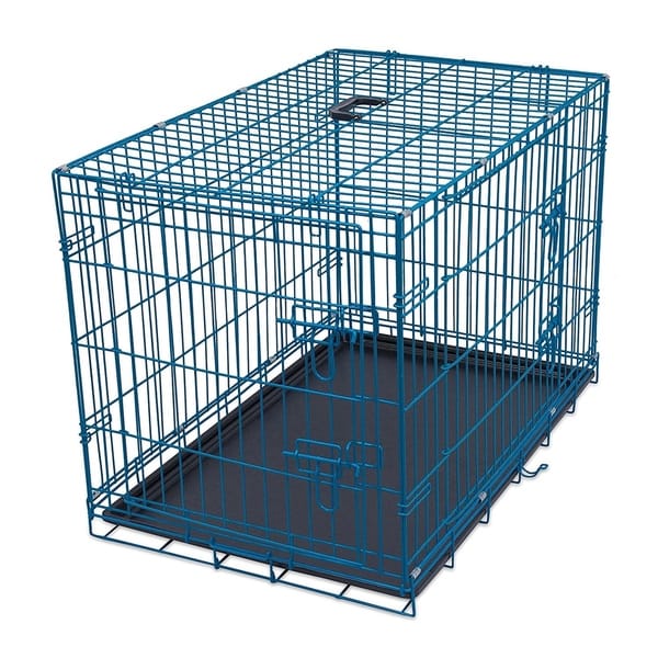 internet's best wood & wire dog crate with cushion