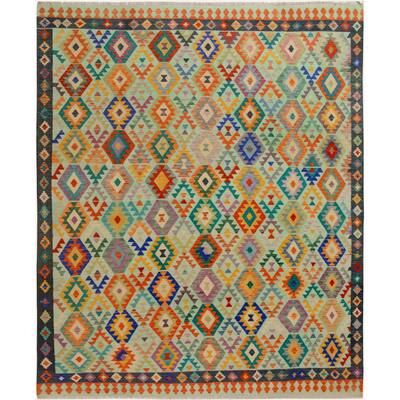 Kilim Arya Nuriel Blue/Blue Wool Rug - 8' 3" x 9' 7"